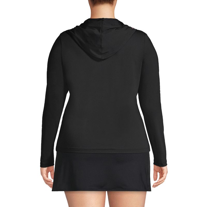Lands' End Women's Hooded Full Zip Long Sleeve Rash Guard UPF 50 Cover-up, 2 of 6