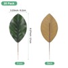 Unique Bargains Durable Fake Leaf Writable Artificial Green Leaf with Stems 20 Pcs - 3 of 4