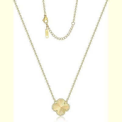 HTUTWOO Clover Pendant Necklace for Women 18K Gold Plated Four Leaf Clover Necklaces Lucky Simple Jewelry Gifts for Women
