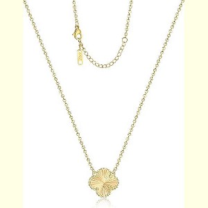 HTUTWOO Clover Pendant Necklace for Women 18K Gold Plated Four Leaf Clover Necklaces Lucky Simple Jewelry Gifts for Women - 1 of 4