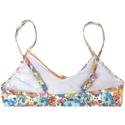 YMI Big Girls' One-Piece Ditsy Floral Print Swimsuit, Warm Apricot, 7/8 — фото 3