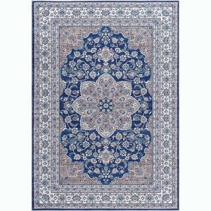 Vintage Washable Area Rug, Floral Medallion, Ultra Soft Accent Carpet for Living Room, Bedroom, Entryway, Non-Slip, Low-Pile - 1 of 4