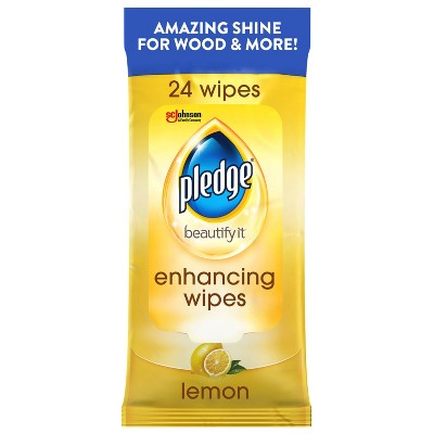 Pledge Enhancing Wipes Lemon - 24ct