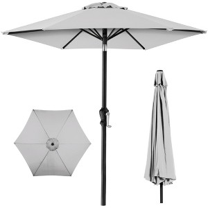 Best Choice Products 10ft Outdoor Steel Market Patio Umbrella w/ Crank, Tilt Push Button, 6 Ribs - 1 of 4