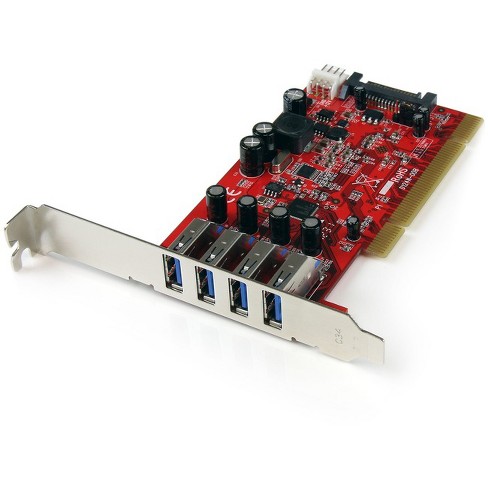 StarTech 4 Port PCI SuperSpeed USB 3.0 Adapter Card with SATA/SP4 Power - image 1 of 4