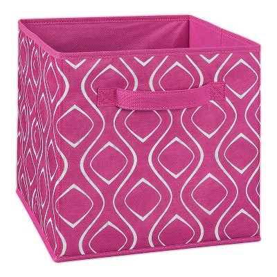 ClosetMaid 184400 Nonwoven Polypropylene Fabric Multiple Item Spacious Storage Organizer Cube with Two Handle Design, Fuchsia Diamond