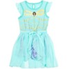 Disney Princess Moana Frozen Rapunzel Jasmine Belle Girls Romper With Skirt Overlay Little Kid to Big - 2 of 4