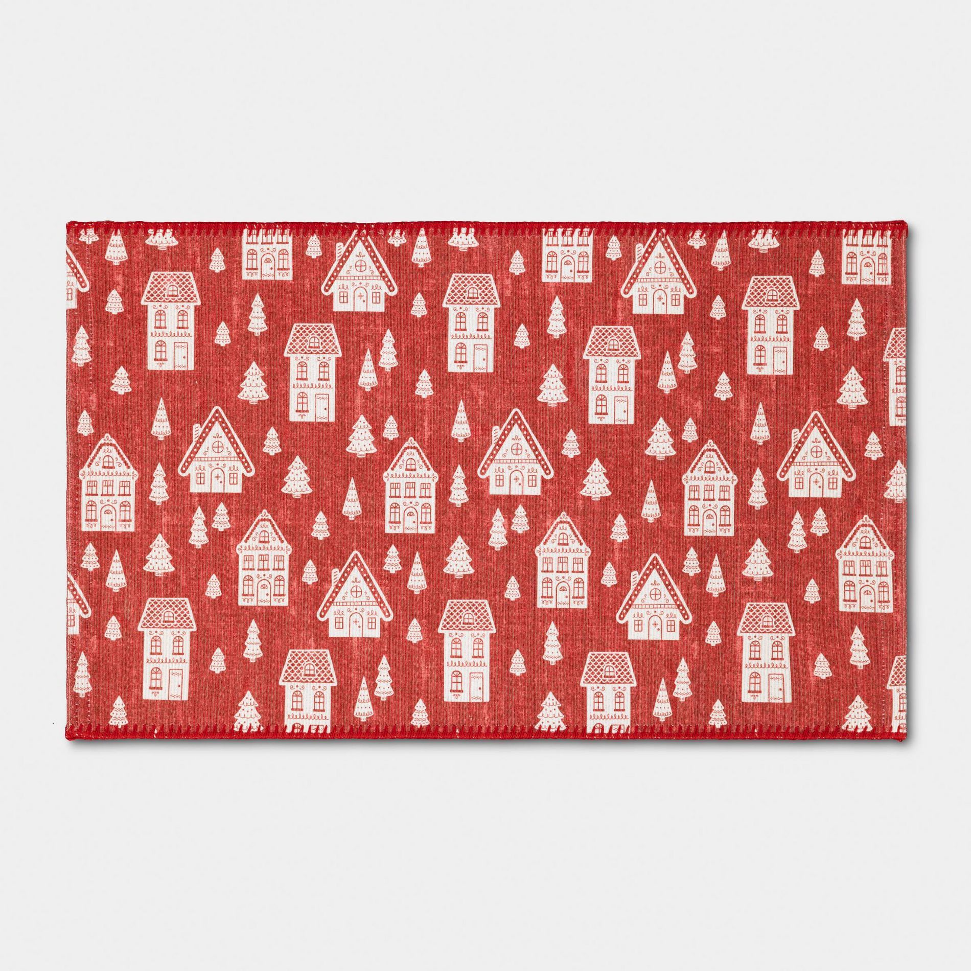 1'8"x2'10" Christmas Red House Rug - Wondershop™
