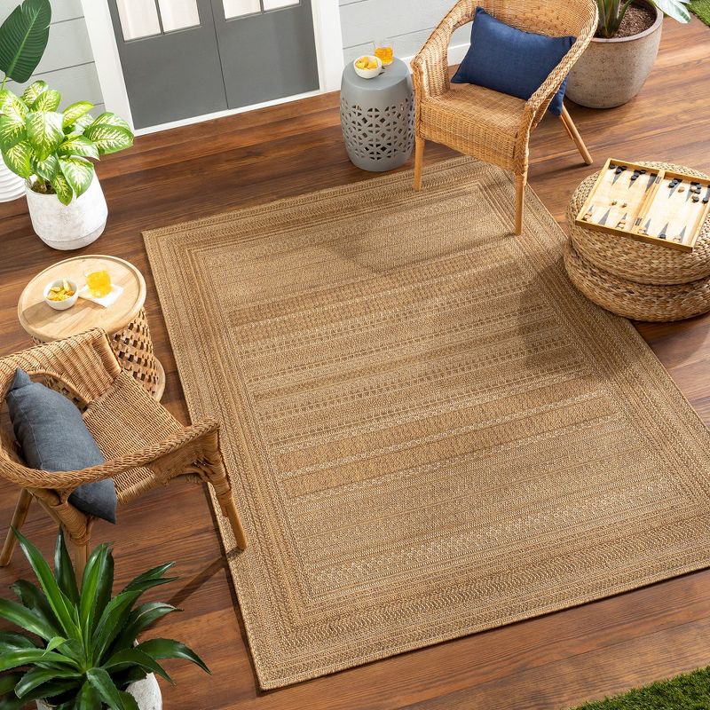 Mark & Day Fannie Rectangle Woven Indoor and Outdoor Area Rugs Beige/Brown, 2 of 8