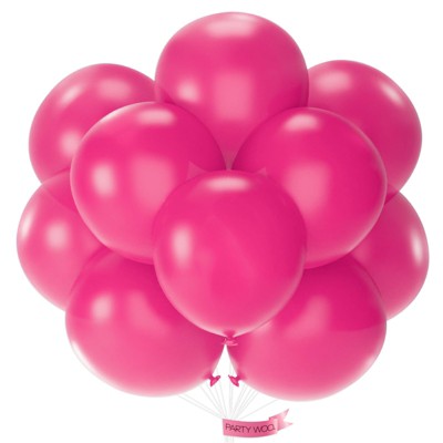 PartyWoo Balloons Hot Pink Magenta Fuchsia Dark 18 Inch 20 pcs