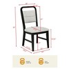 Best Master Furniture,Timaro Transitional Upholstered Dining Chairs, Set of 2, Black/Grey - 4 of 4