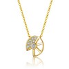 14K Gold Plated Necklace with Cubic Zirconia Charms – A Glamorous and Elegant Piece Featuring Sparkling Charms to Enhance Any Look - 3 of 3