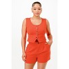 Slickblue Cropped Vest & High Waist Short Set, Button Detail, 2 Piece Lounge Outfit, Summer Chic, Color Option, Size S-L - 2 of 4