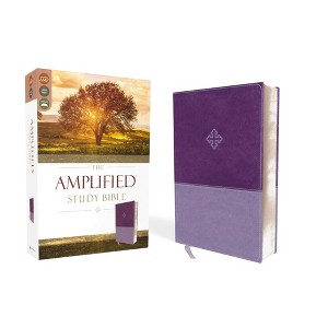 Amplified Study Bible, Imitation Leather, Purple - by  Zondervan (Leather Bound) - 1 of 1