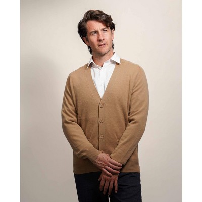 Lona Scott Men's Classic Cashmere Cardigan