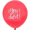 Sparkle and Bash 50 Pack Graduation Balloons Kit, Class of 2025 Grad Party Supplies Decorations, Red & Black, 12 in - 4 of 4