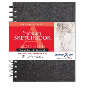 Stillman & Birn Alpha Series - Wirebound Sketchbook - Portrait 6 x 8 - 150gsm White Paper - 1 of 2