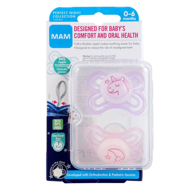 MAM Perfect Night Pacifier 2ct - 0-6 Months, 3 of 10