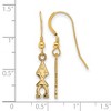 Black Bow Jewelry 14k Yellow Gold Plated Sterling Silver Alpha Chi Omega Greek Life Dangle Earrings - 2 of 3