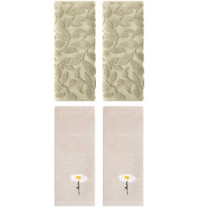 REGALWOVEN 4 Pcs Bathroom,Kitchen Cotton Soft Absorbent Cotton Hand Towels - 1 of 4