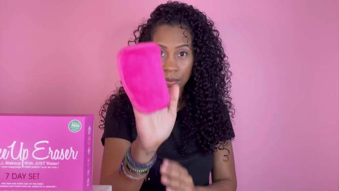 MakeUp Eraser 7-Day Cloth Set - Pink - 7ct, 2 of 5, play video