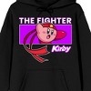 Kirby The Fighter Long Sleeve Adult Black Hooded Sweatshirt - image 2 of 3