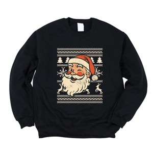 Simply Sage Market Ugly Sweater Santa Face Sweatshirt - 1 of 4