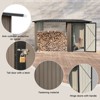 GDFStudio Mark Outdoor Galvanized Steel Firewood Rack and Storage Shed - 4 of 4