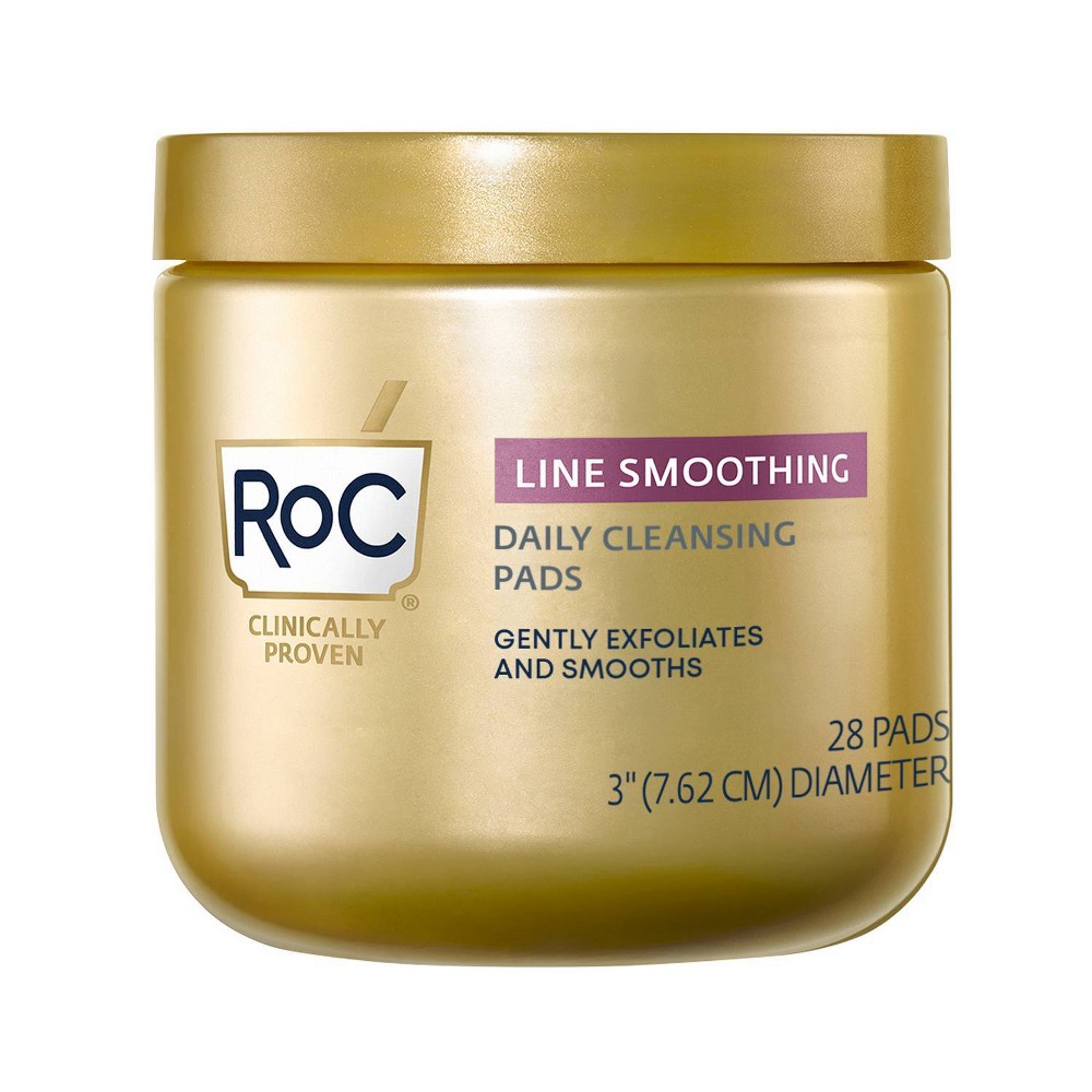 Photos - Cream / Lotion RoC Line Smoothing Daily Cleansing Pads - 28ct 