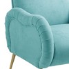CAVINAS Modern Accent Chair with Gold Metal Legs,Comfy Sitting Chair with Tufted Back,Snowflake Fabric Armchair for Living Room, Bedroom,Club - 4 of 4