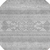Silver Gray And Ivory Southwestern Washable Indoor Outdoor Area Rug - 4 of 4