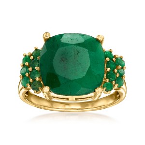 Ross-Simons 6.90 ct. t.w. Emerald Ring in 18kt Gold Over Sterling - 1 of 4