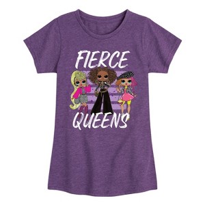 Girls' - LOL Surprise! - Fierce Queens Fitted Short Sleeve Graphic T-Shirt - 1 of 4