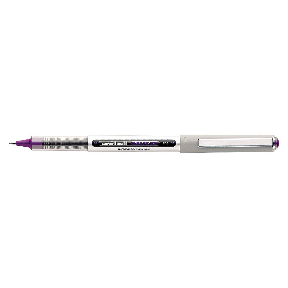 UPC 070530603828 product image for uni-ball Vision Roller Ball Stick Waterproof Pen, Fine - Purple Ink (12 Per Pack | upcitemdb.com