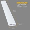 32-Inch Cord Cover - On-Wall Cable Management Kit for Wall-Mounted TV or Computer Cables - Dual Channel Wire Organizer by Simple Cord (White) - 3 of 4