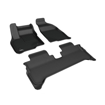 Photo 1 of 3D MAXpider Kagu Series Custom Fit All-Weather Floor Mat Liner Set, for 2017-2022 Chevrolet Chevy Bolt EV LT and Premier Models, Front & Back, Black