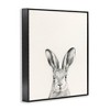 Stupell Industries Bunny Rabbit Portrait Grey Black Framed Giclee Art - 3 of 4
