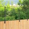 VEVOR Fence Post Extender, 12 Pcs 32.1in Barbed Wire Arm, Sturdy Steel Fence Height Extender,Flat or Surface Mounted  Barbed Wire Extension Arms,Black - 2 of 4