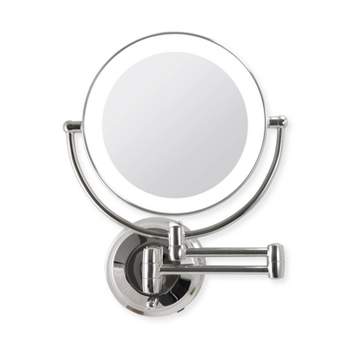 11" Round LED Wall Mount Powered by Battery or Adaptor Makeup Mirror - Zadro