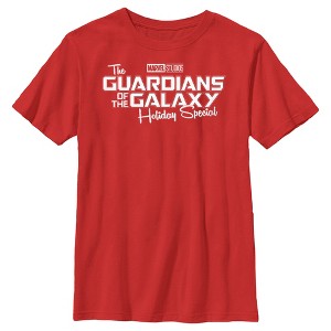 Boy's Guardians of the Galaxy Holiday Special White Logo T-Shirt - 1 of 4