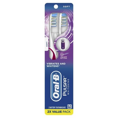 Oral-B Pulsar Whitening Battery Soft Toothbrush - 2ct