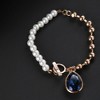 SOHI Women's Blue Teardrop Charm Bracelet - 2 of 3