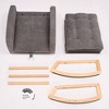 CAVINAS Polyester Glider Rocking Chair with High Backrest and Footrest,Modern Upholstered Rocking Chairs,Nursery Accent Chair for Bedroom - 4 of 4