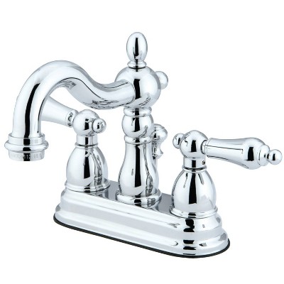 Traditional Bathroom Faucet Satin Nickel And Polished Brass - Kingston Brass  : Target