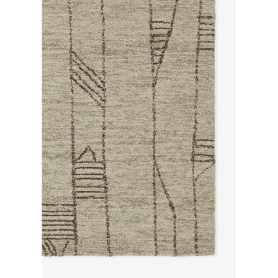 Teppe Geometric Handtufted Gray Wool Rug, 5' x 8'