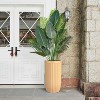 31" Marble Finish Self-Watering Planters Set of 2, Water Level Monitor, Ideal for Living Room, Office, Patio, Porch, and Garden, Black - 3 of 4