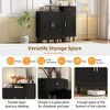 Modern Entryway Shoe Cabinet with Doors, Wooden Storage Cabinet with Adjustable Shelves, Shoe Rack Organizer for Entryway Hallway Living Room - 4 of 4