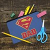 Superman Super Dad Shield Logo Makeup Cosmetic Bag Organizer Pouch - 2 of 4