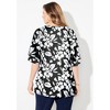 Catherines Women's Plus Size Flutter Sleeve Swing Top - 3 of 4