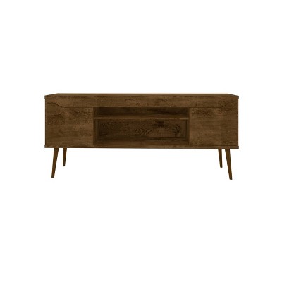 Rustic Brown Solid Wood TV Stand with Cabinets
